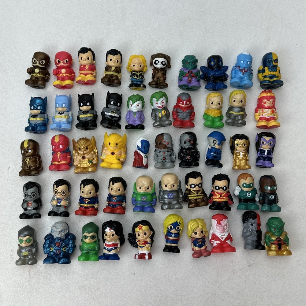 Lot of 50 DC Comics Ooshies Superman Batman Cyborg Golden Shadow Metallic
